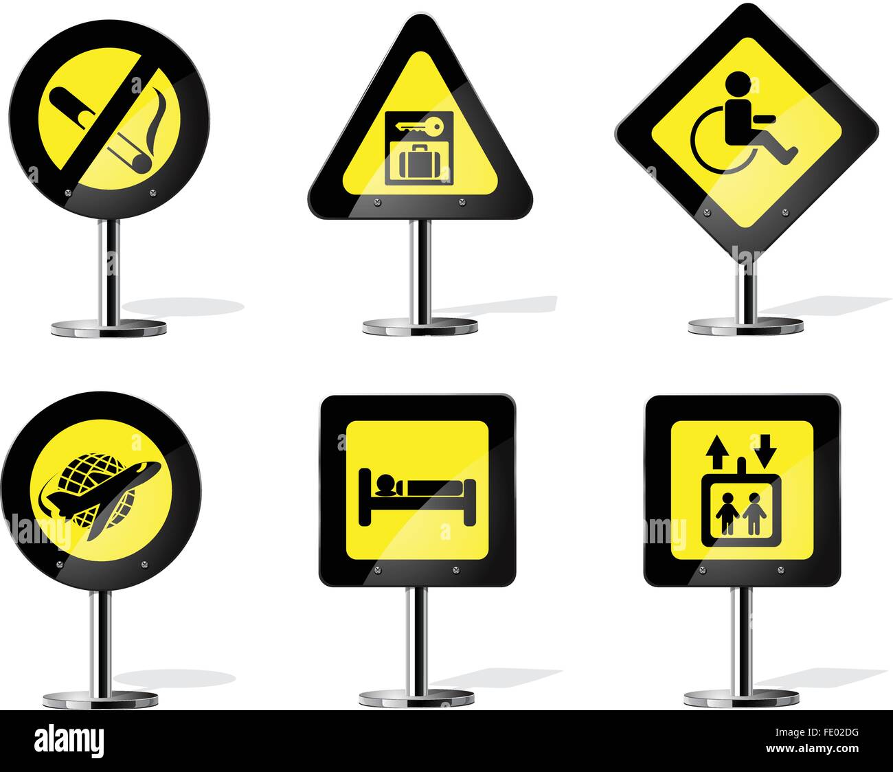 Road Sign Icons Stock Vector Image & Art - Alamy