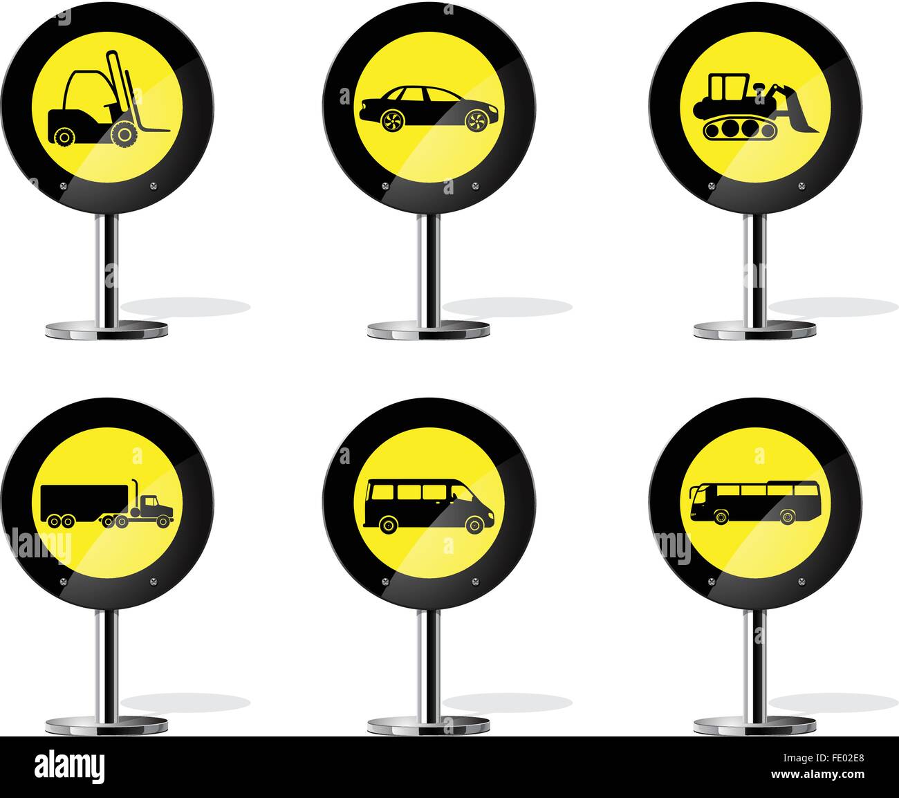 Road Sign Icons Stock Vector Image & Art - Alamy