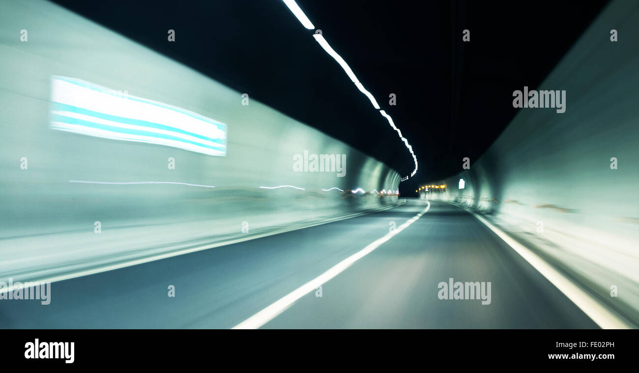 Abstract Tunnel Motion Blur Background With Lights Stock Photo Alamy