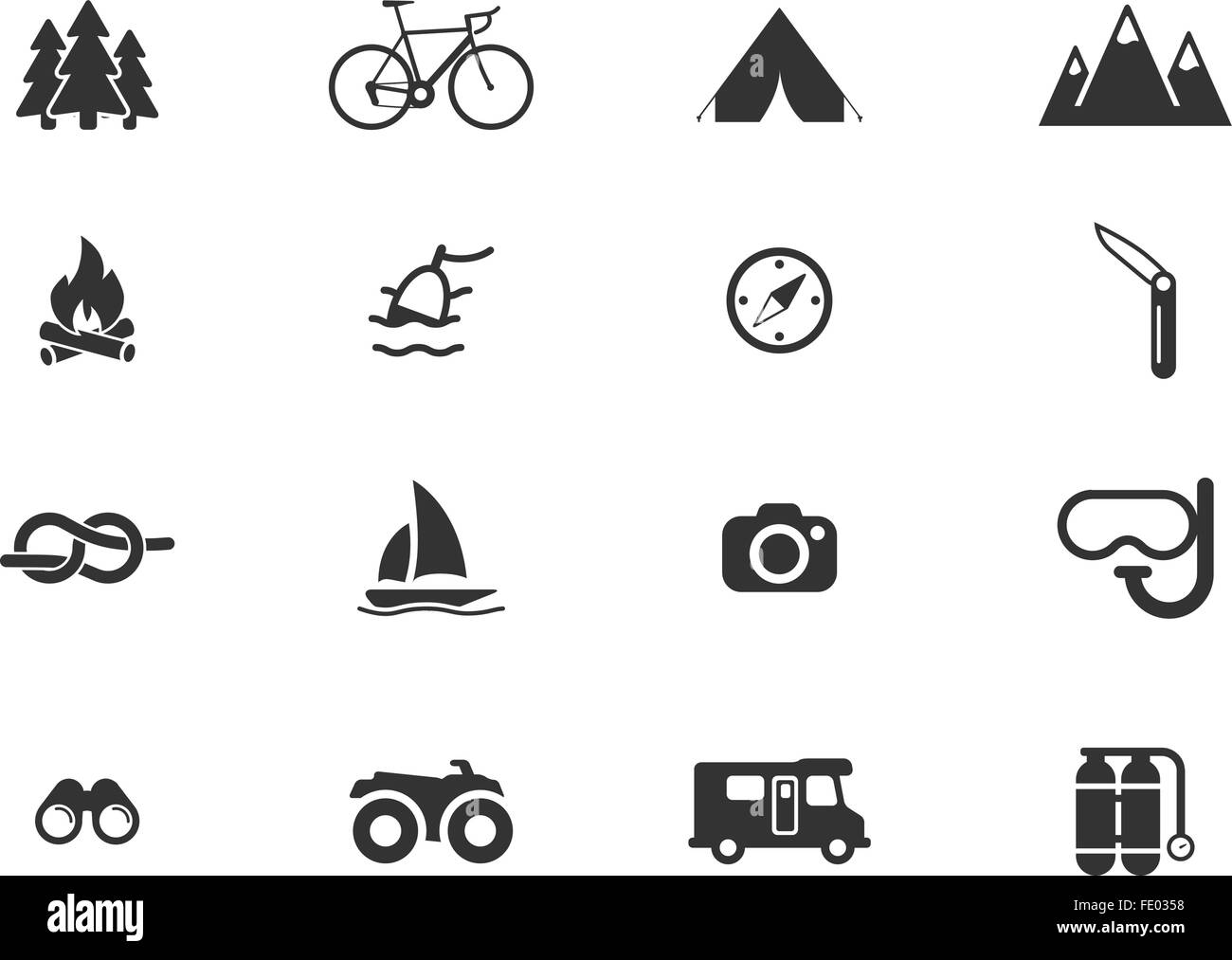 Active recreation icon set Stock Vector Image & Art - Alamy