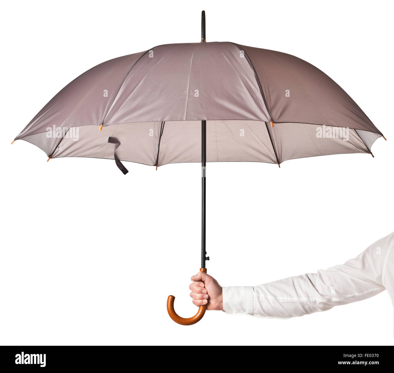 hand hold umbrella isolated on white Stock Photo Alamy
