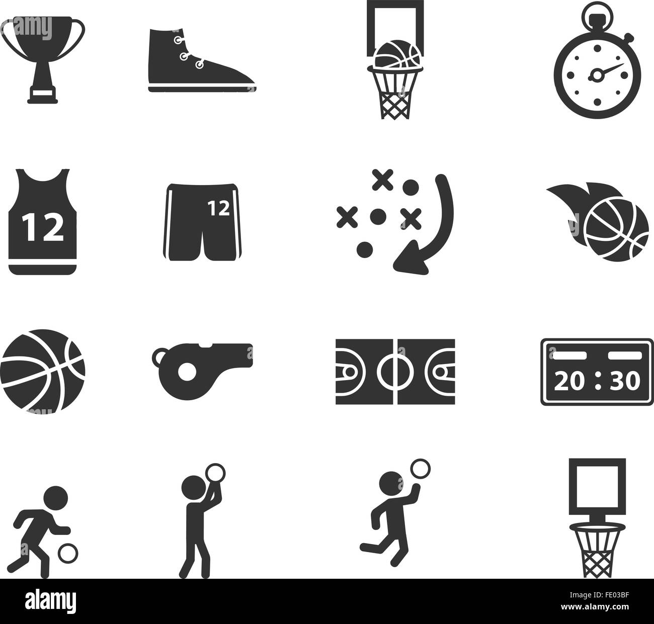 Basketball simply icons Stock Vector Image & Art - Alamy