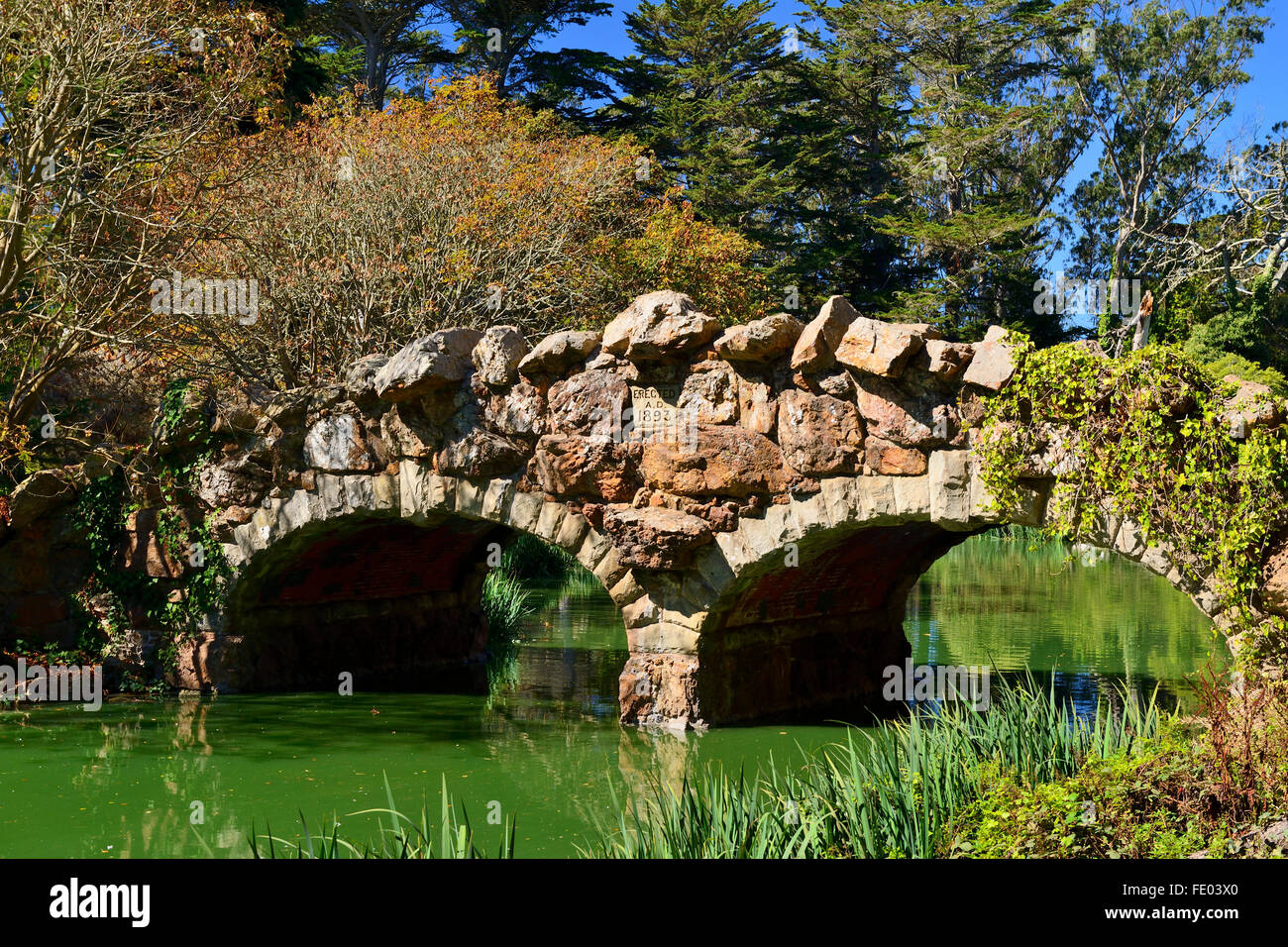 Stone Bridge on Stow Lake in Golden Gate Park, San Francisco