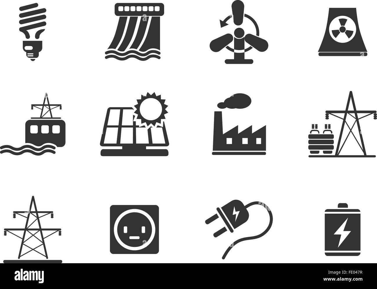 Icon Set, Energy and Industry Stock Vector Image & Art - Alamy
