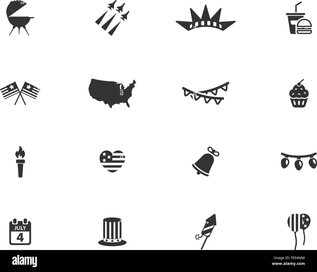 Independence day simply icons Stock Vector Image & Art Alamy