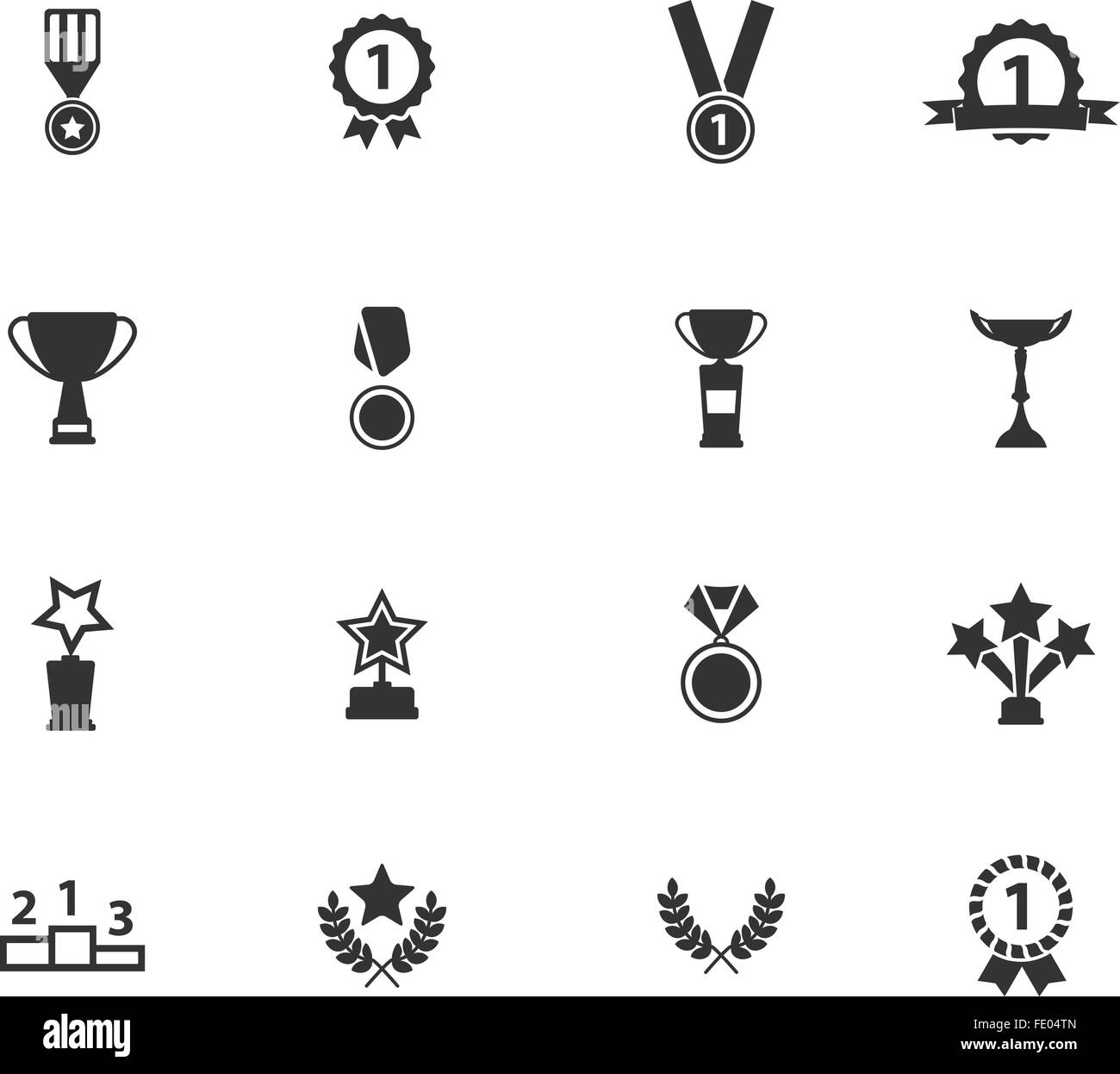 Medals and tropheys simply icons Stock Vector Image & Art Alamy
