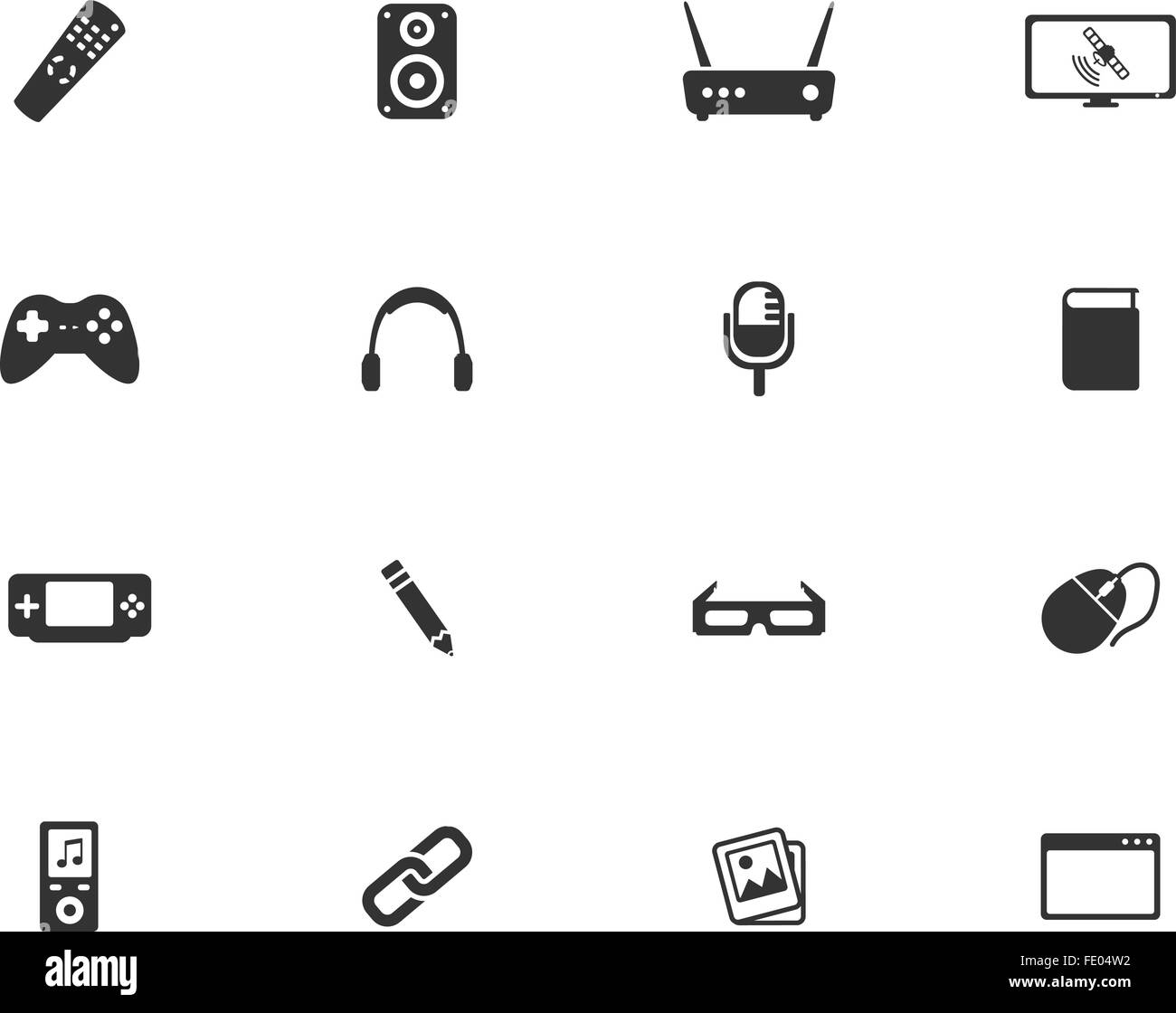 Media simply icons Stock Vector Image & Art - Alamy