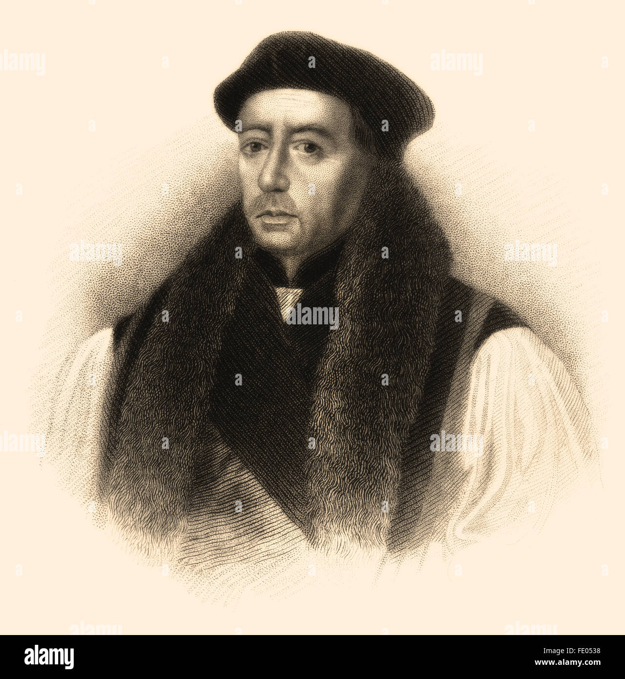 Thomas Cranmer, 1489-1556, a leader of the English Reformation and Archbishop of Canterbury Stock Photo