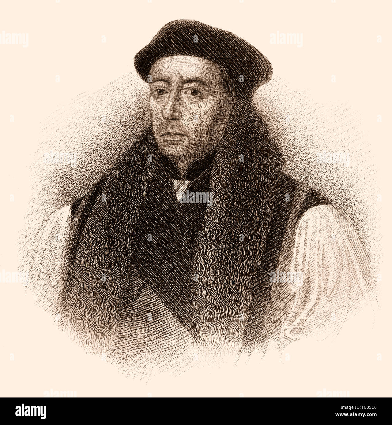 Thomas Cranmer, 1489-1556, a leader of the English Reformation and Archbishop of Canterbury Stock Photo