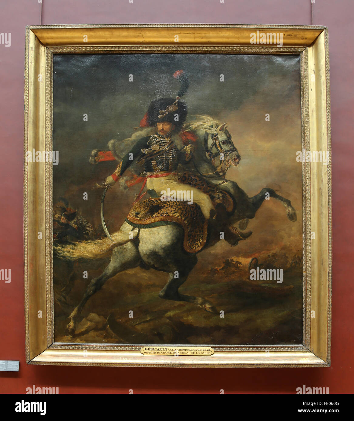 The Charging Chasseur, 1812 by French painter Eugene Delacroix (1798-1863). Oil on canvas. Louvre Museum, Paris, France. Stock Photo