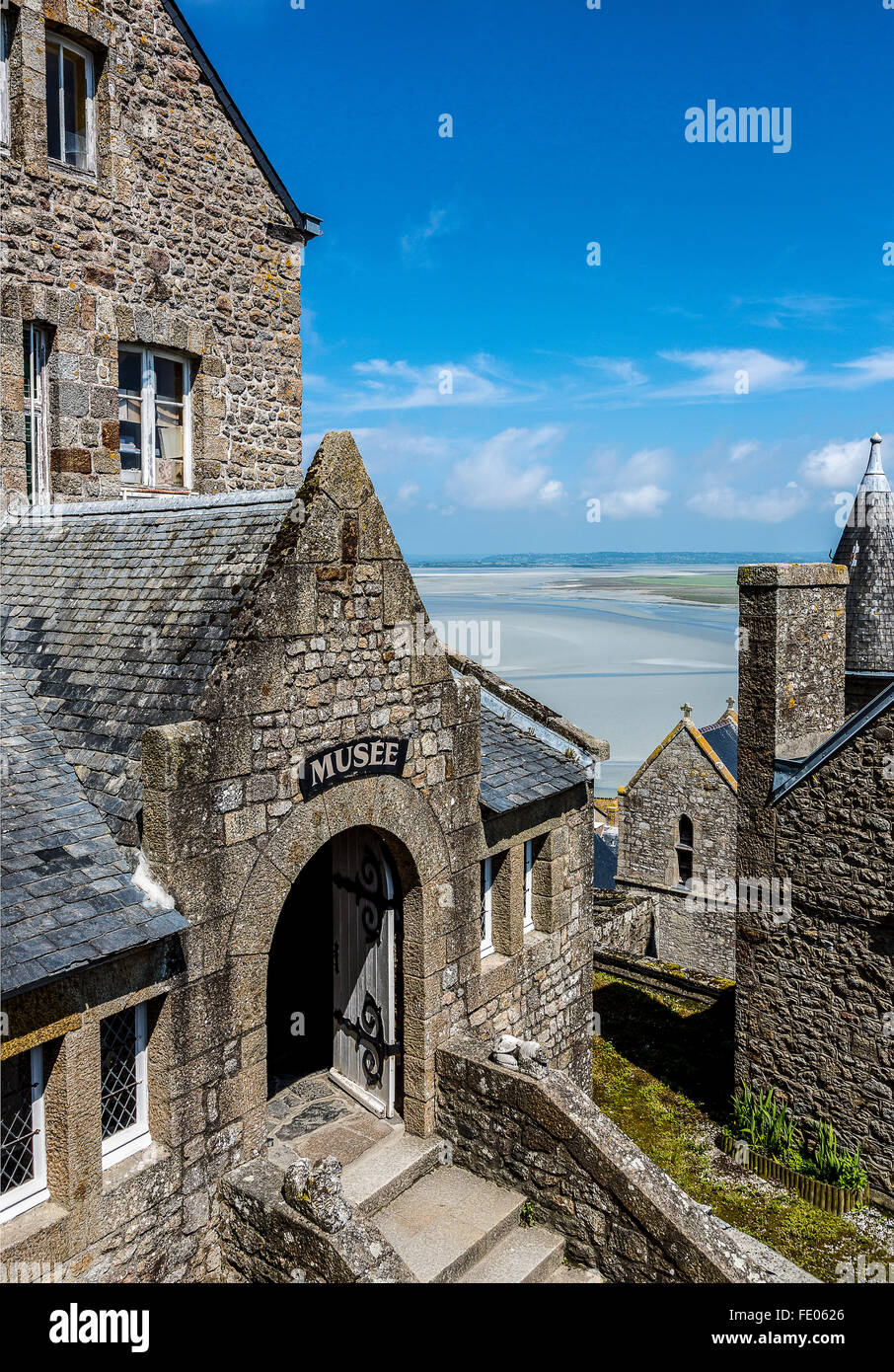 France, Normandy, the museum of the medieval village of Mont St Michel Stock Photo