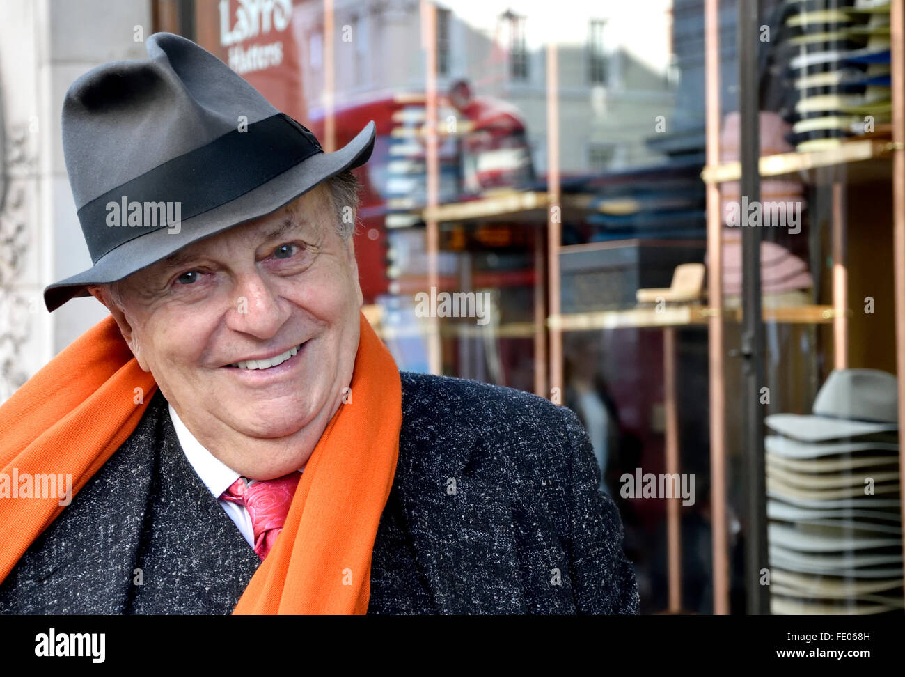 Barry Humphries outside the Oldie of the Year Awards, Simpsons, the Strand, London 2nd Feb 2016 Stock Photo