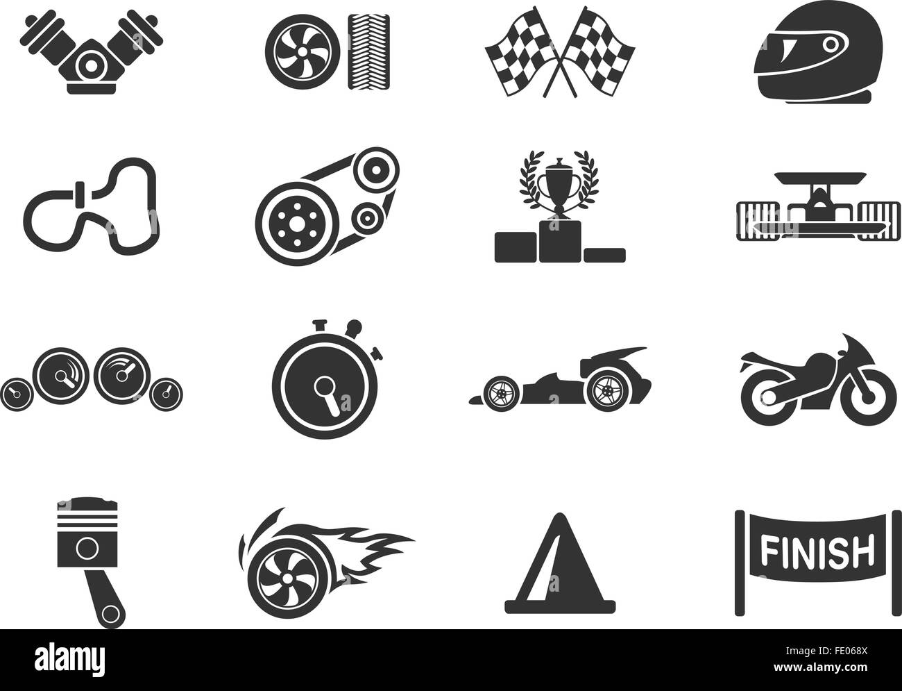 Racing icons Stock Vector
