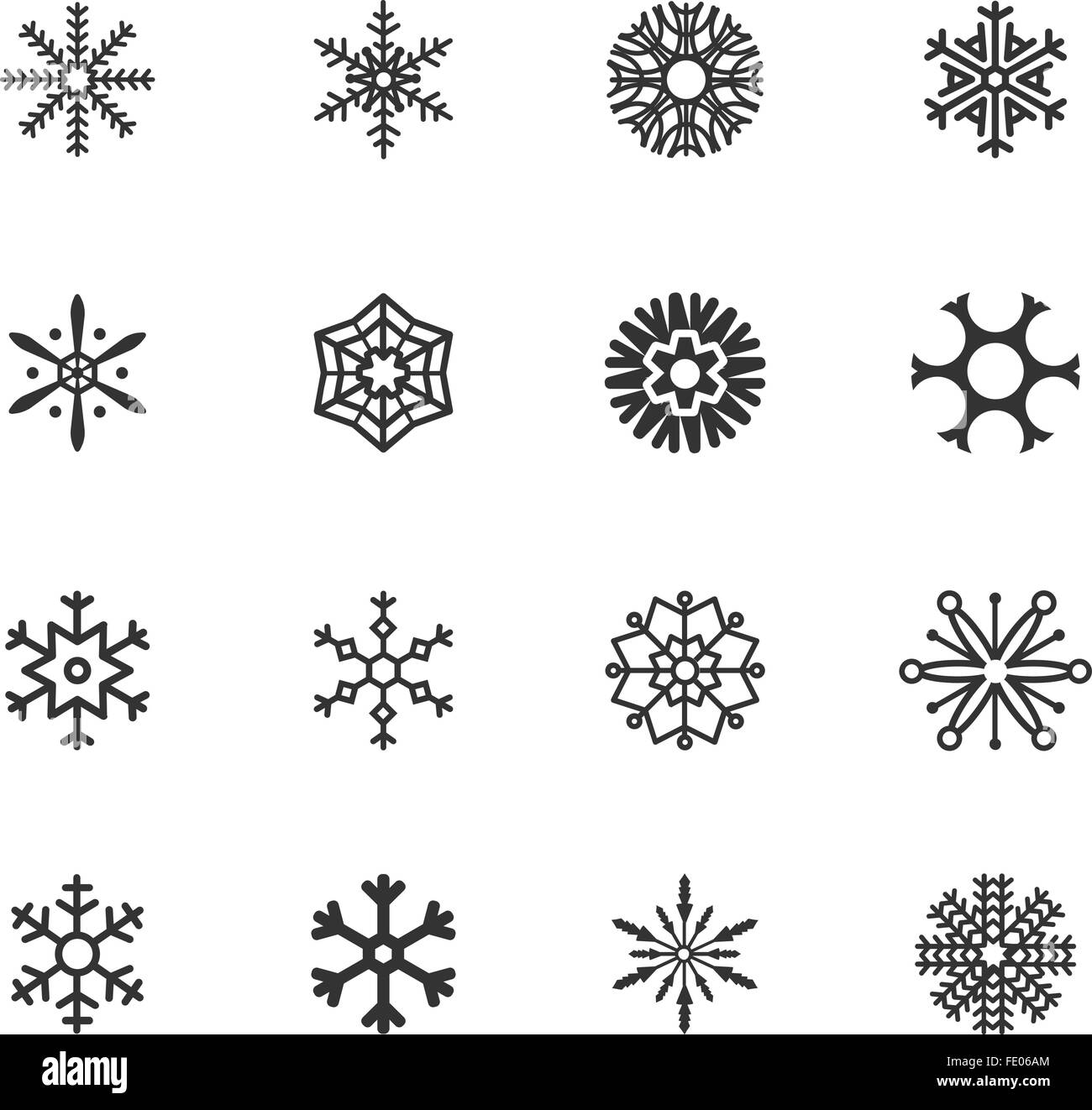 set of vector snowflakes Stock Vector Image & Art - Alamy