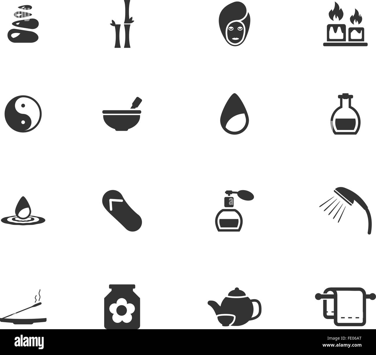Spa simply icons Stock Vector Image & Art - Alamy