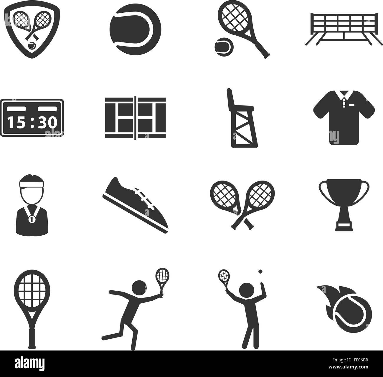Tennis simply icons Stock Vector Image & Art - Alamy