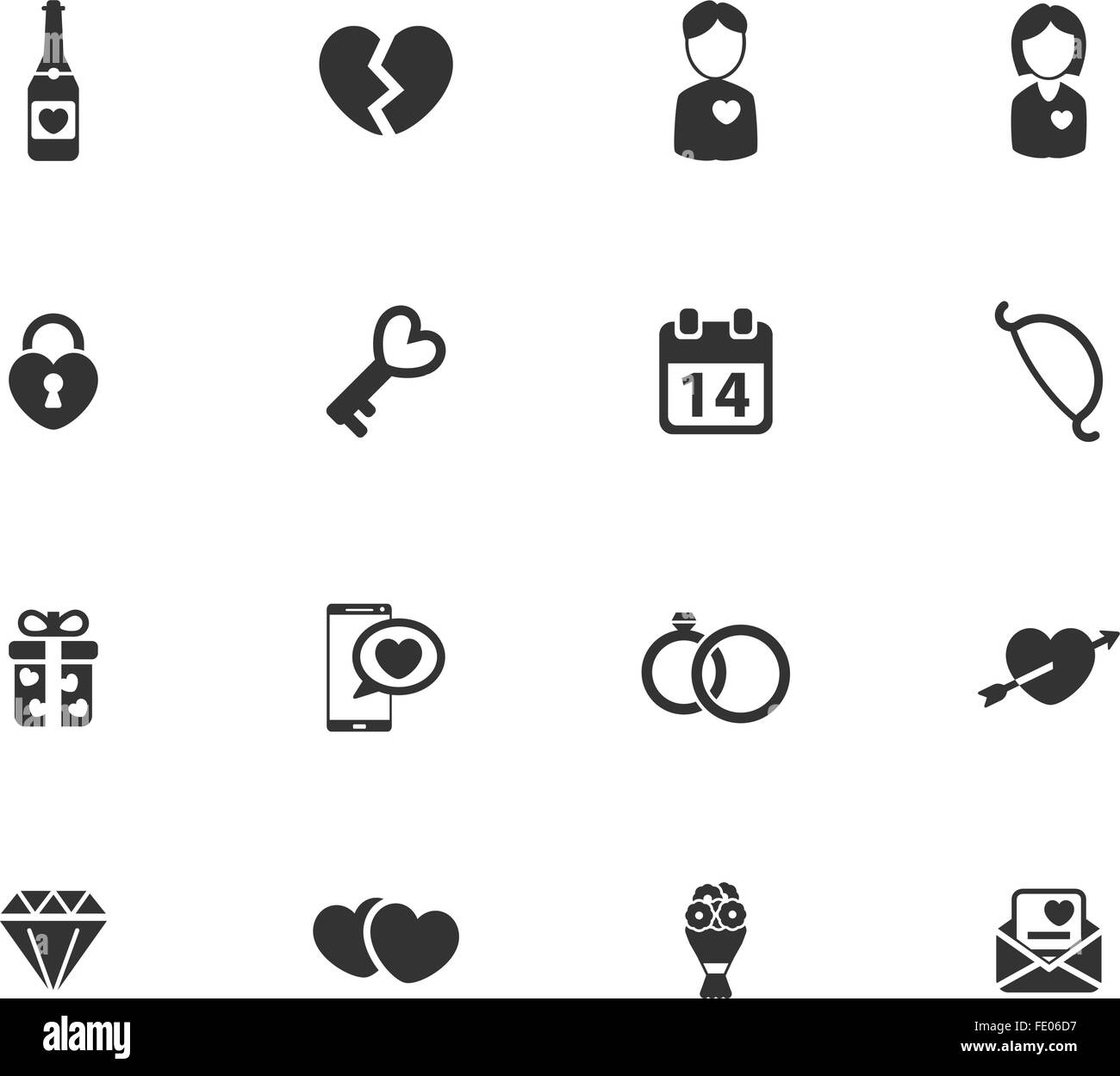 Valentines day simply icons Stock Vector Image & Art - Alamy
