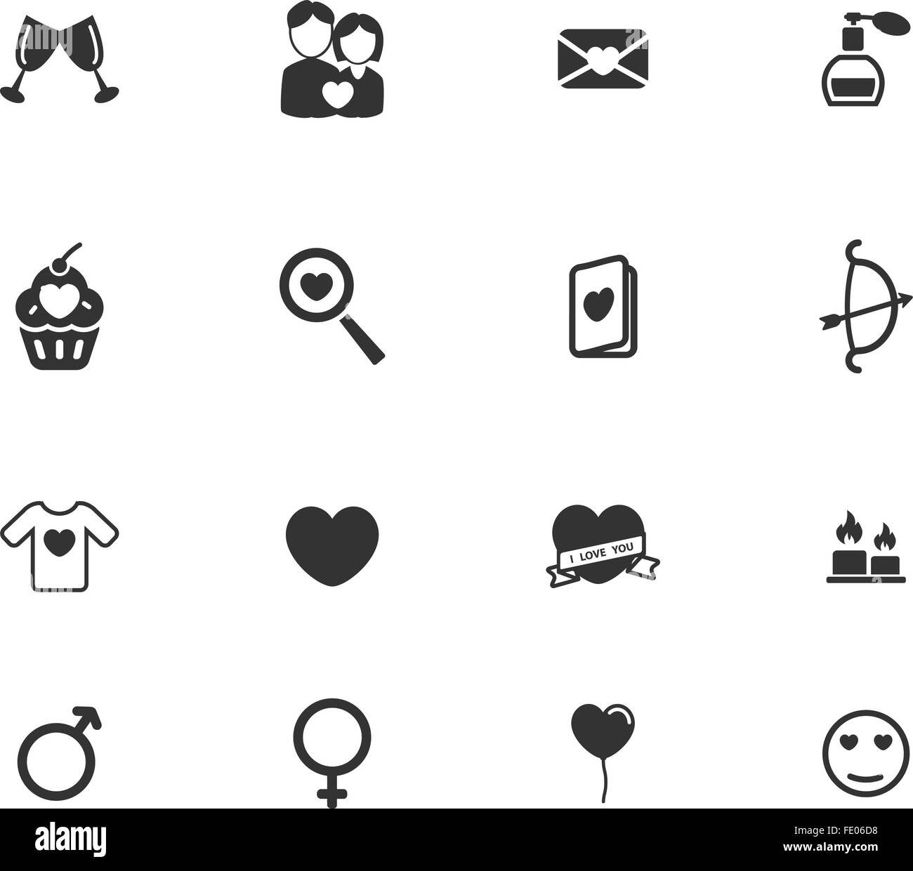 Valentines day simply icons Stock Vector Image & Art - Alamy