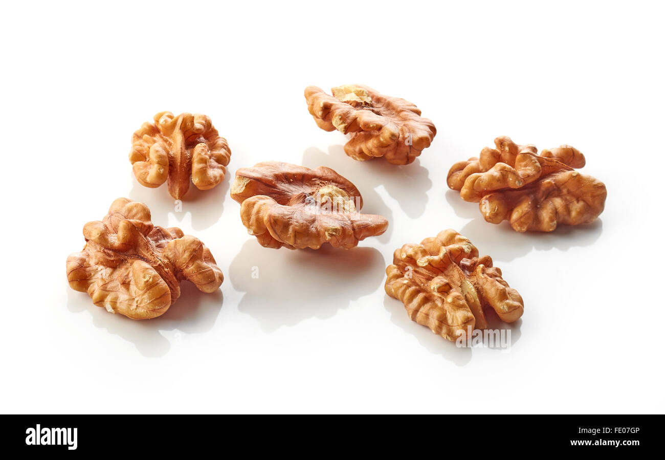 Walnuts isolated on white background Stock Photo