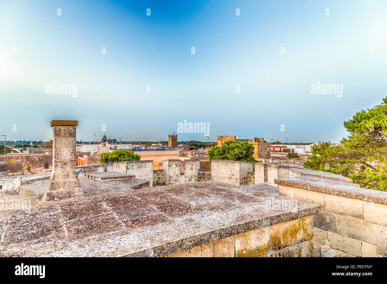 the grid of streets and walls of fortified citadel of XVI century in Italy Stock Photo