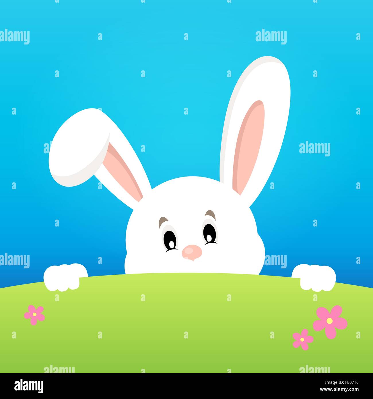 Image with lurking Easter bunny theme 2 - picture illustration Stock ...