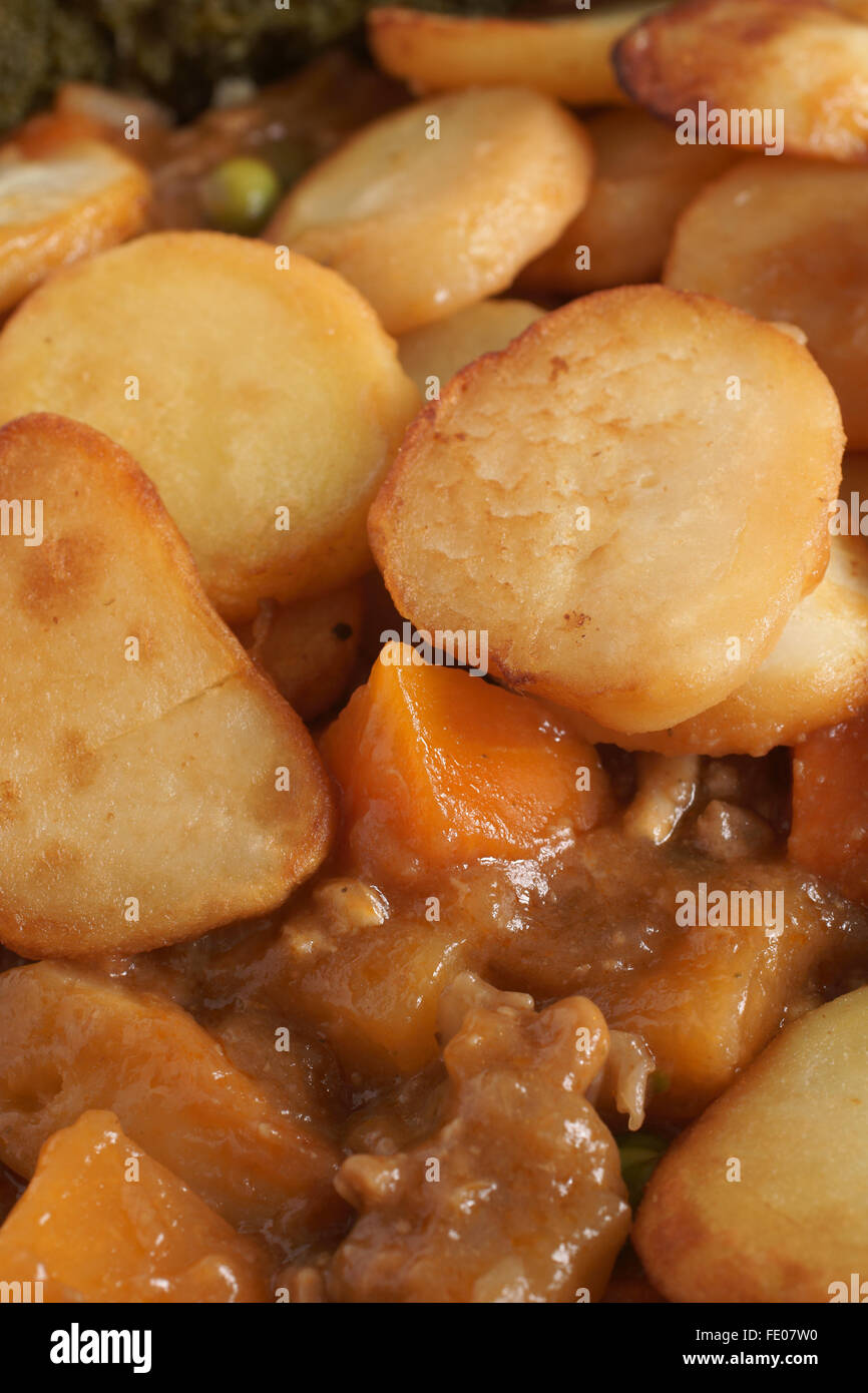 Lancashire hotpot a stew traditionally made from lamb topped with sliced potatoes Stock Photo