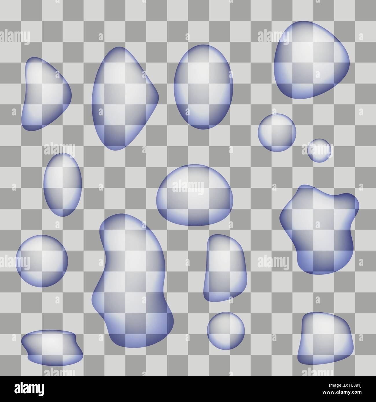 Set of Transparent Water Drops Stock Vector Image & Art - Alamy