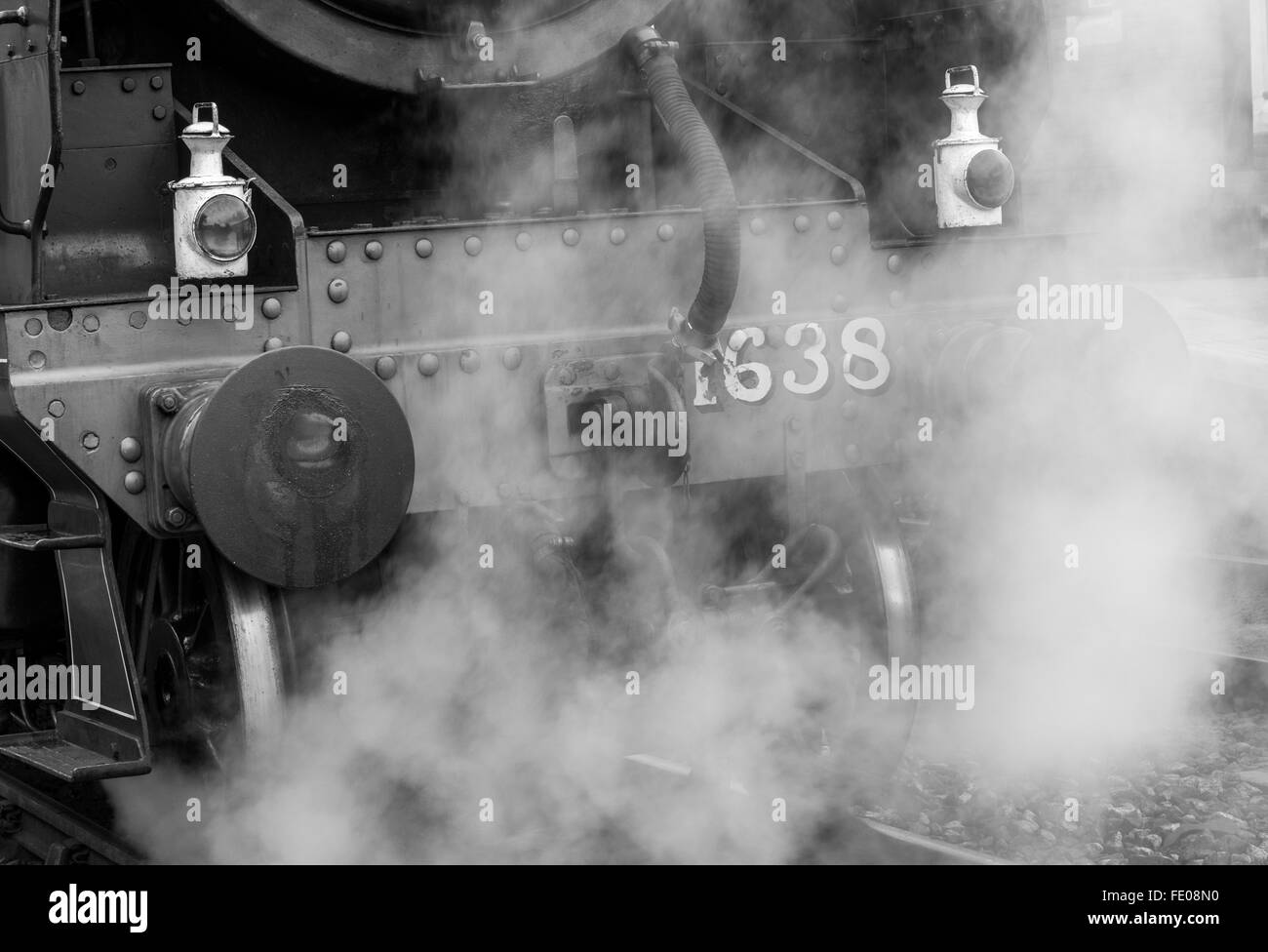 Close up of the steam smoke Stock Photo