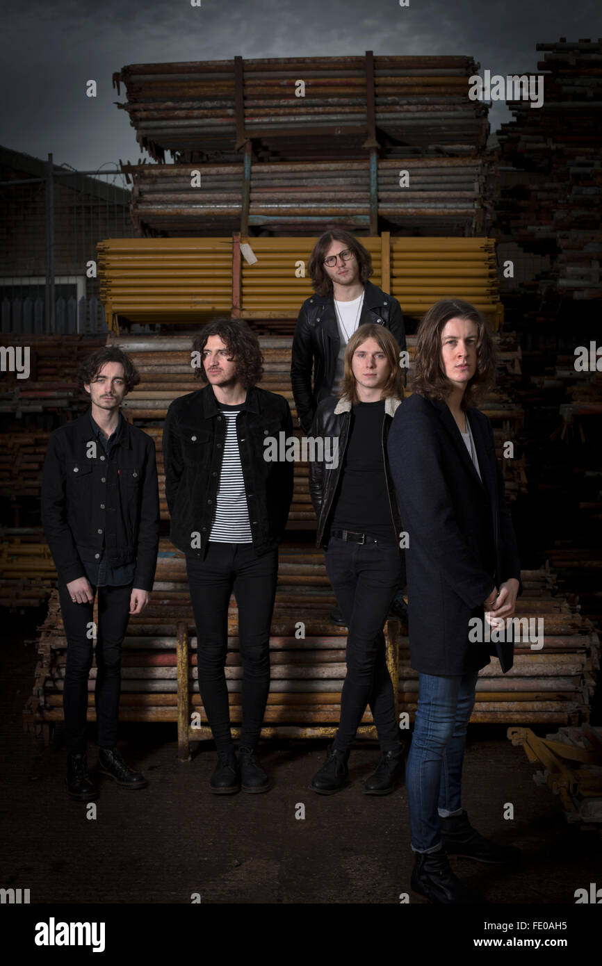 Stockport Band Blossoms Pictured In A Scaffolders Yard In The Town The Guitar Pop Band Have Come Fourth On The c Sound Of 16 List Which Highlights The Hottest New Acts For
