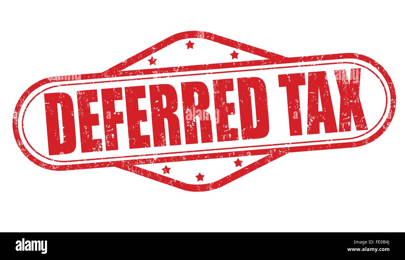 Deferred tax grunge rubber stamp on white background, vector illustration Stock Vector