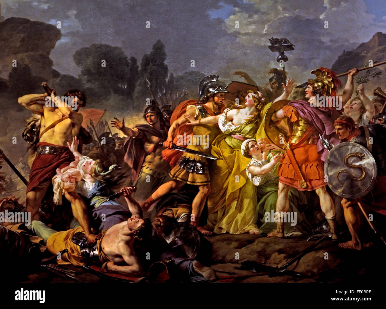 LE COMBAT DES ROMAINS ET DES SABINS INTERROMPU PAR LES FEMMES SABINES