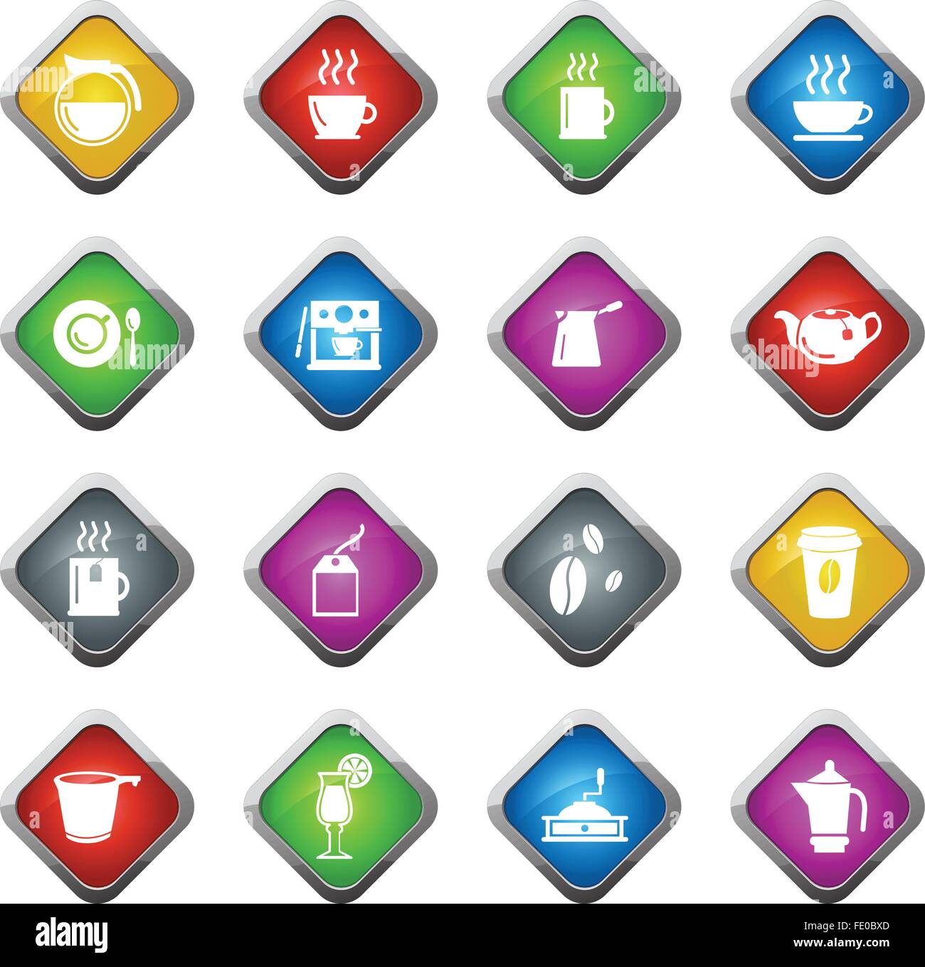 Cafe icons set Stock Vector Image & Art - Alamy