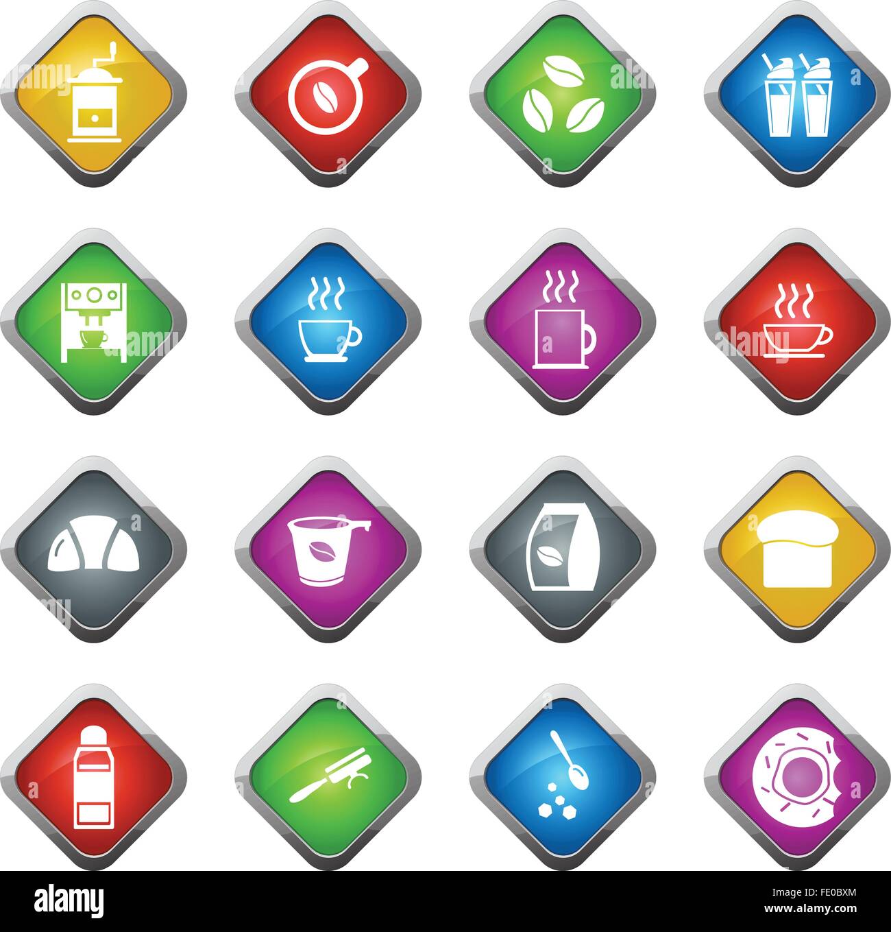 Cafe icons set Stock Vector Image & Art - Alamy