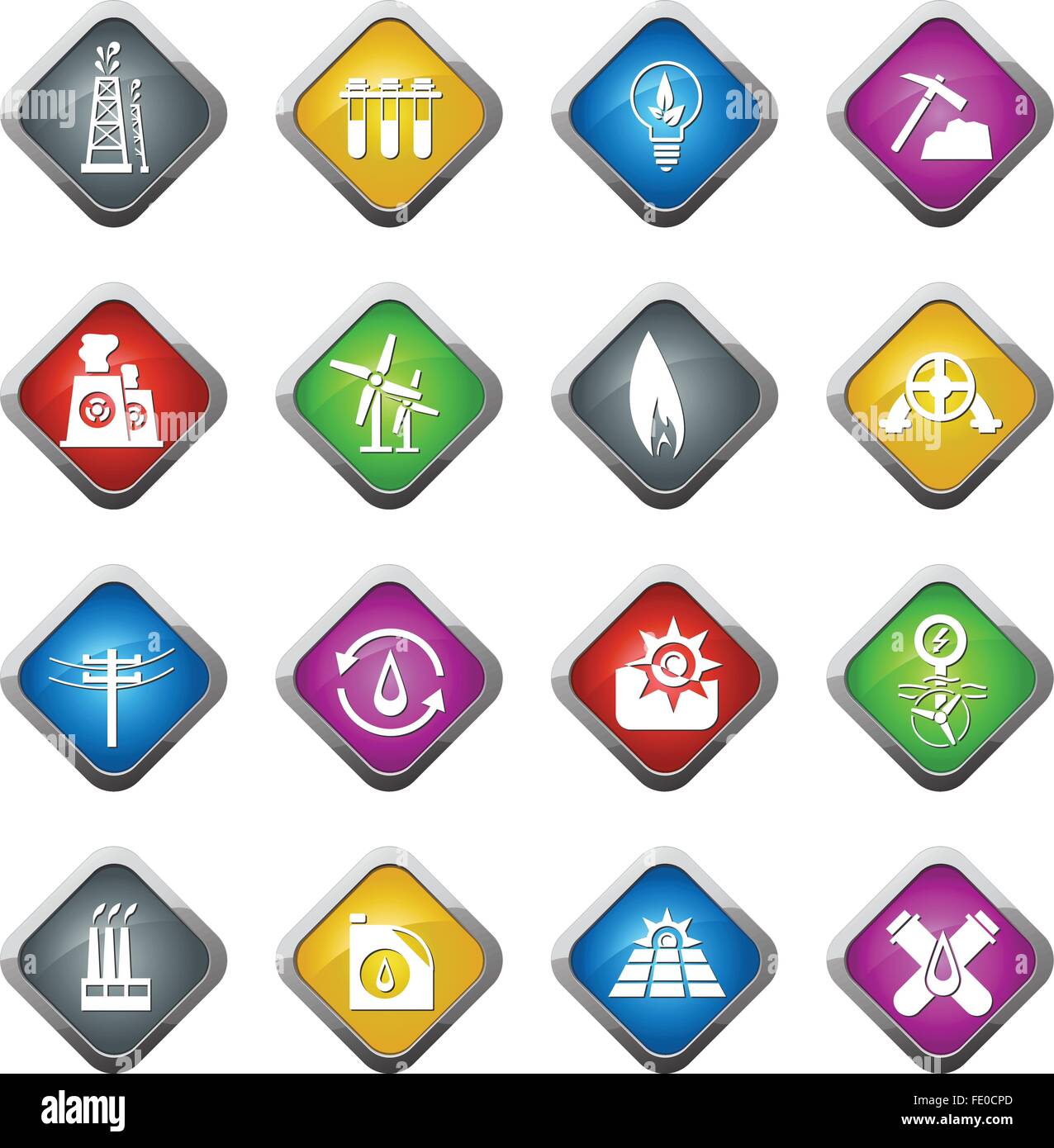 Industrial icons set Stock Vector Image & Art - Alamy