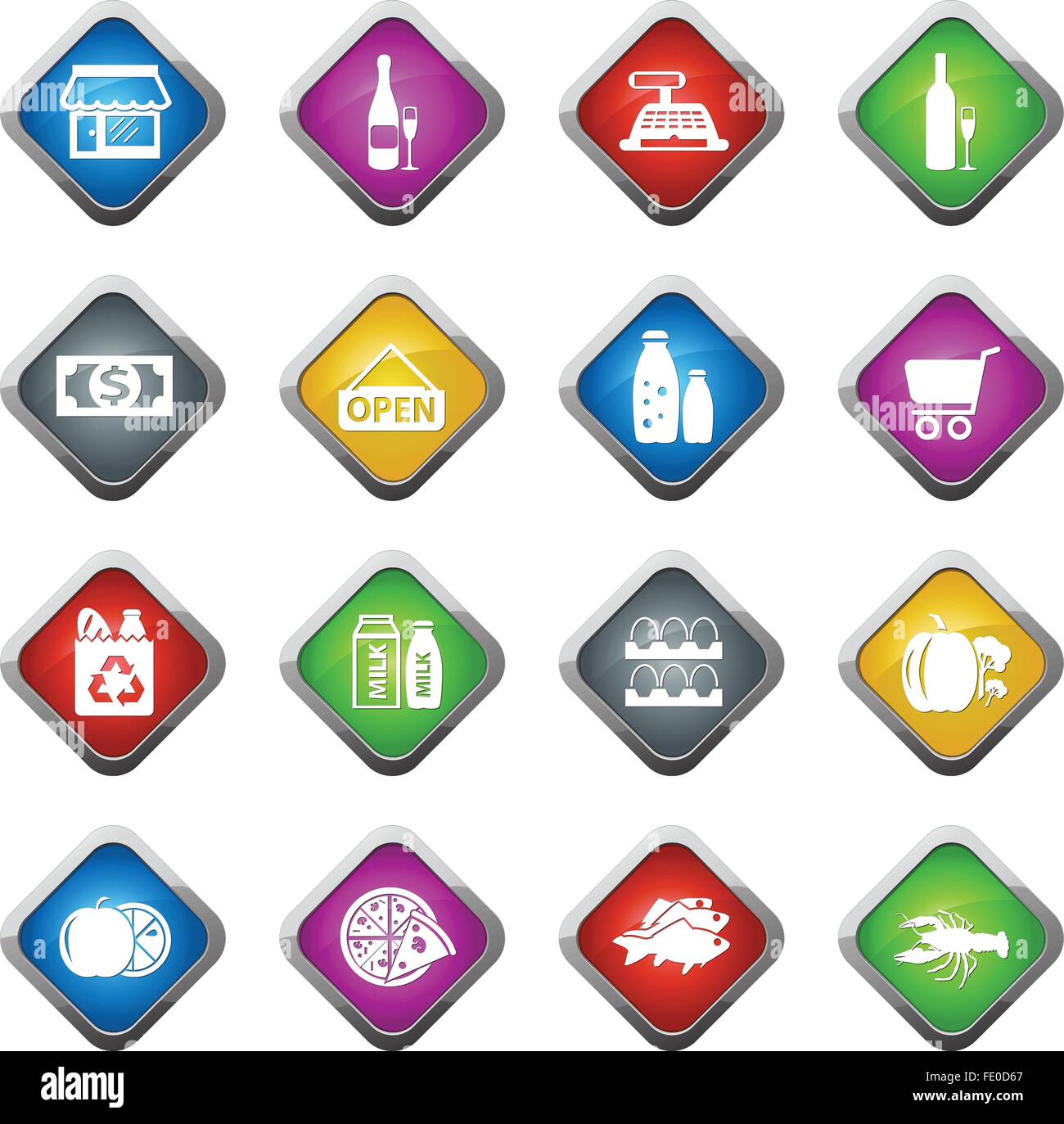 Grocery store icon Stock Vector Image & Art - Alamy