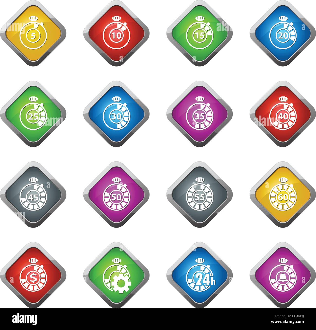 Timer icon set Stock Vector Image & Art - Alamy