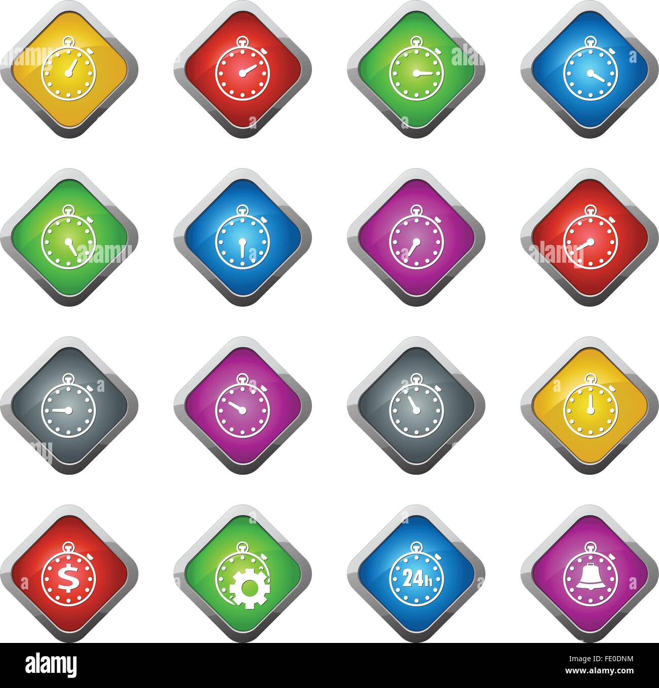 Timer icon set Stock Vector Image & Art - Alamy