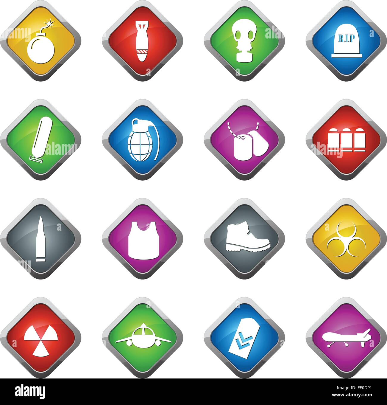 Military and war icons Stock Vector Image & Art - Alamy
