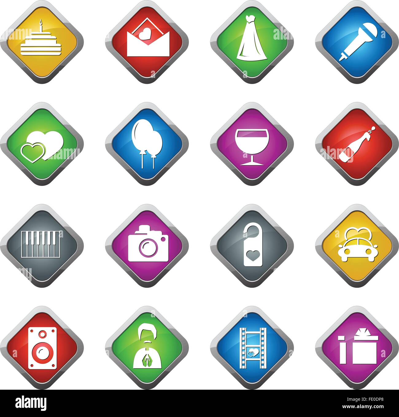 Black wedding rings icon isolated Stock Vector Images - Alamy