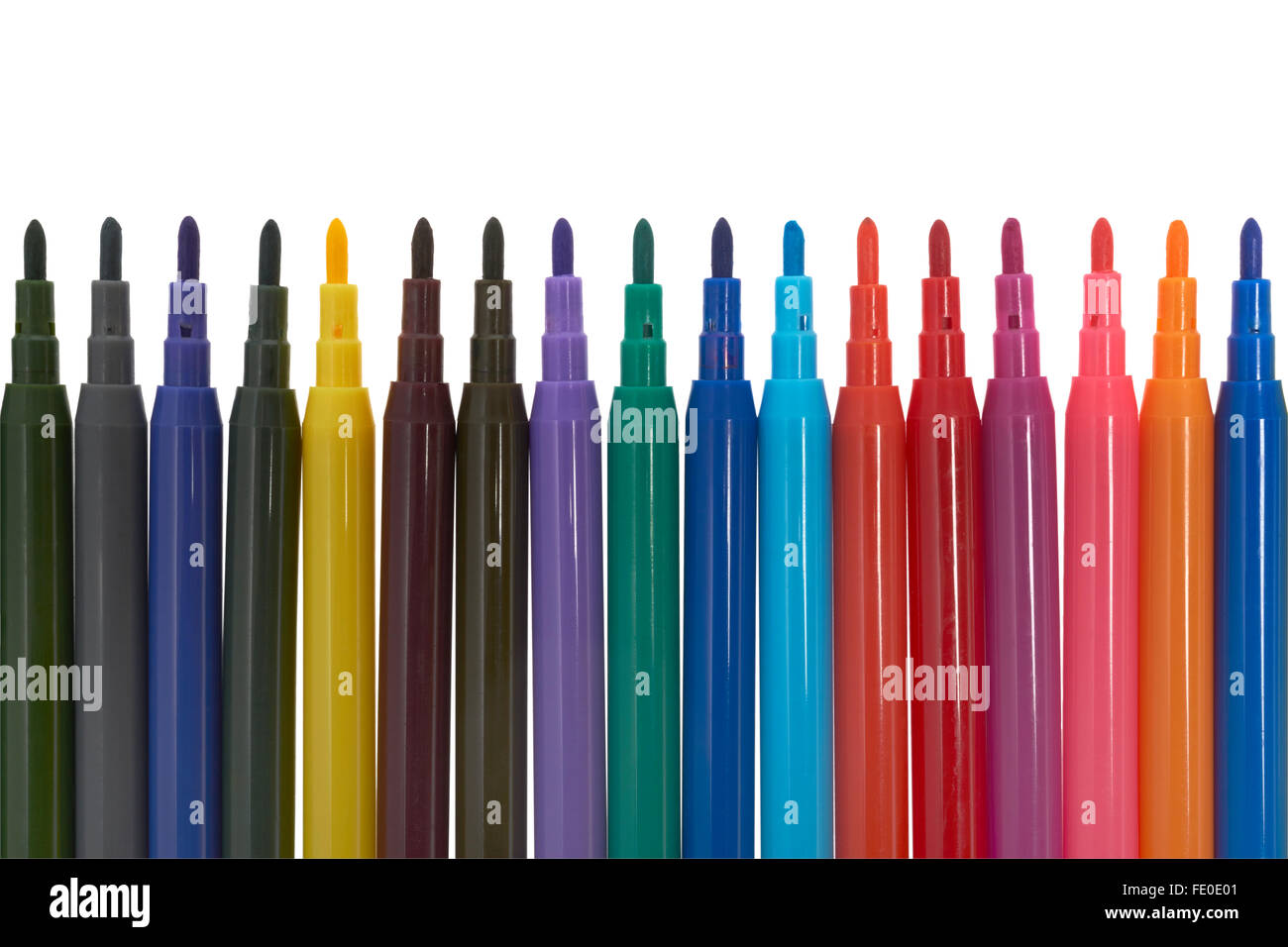 Colorful Felt Tip Pens Stock Photo - Download Image Now - Felt Tip