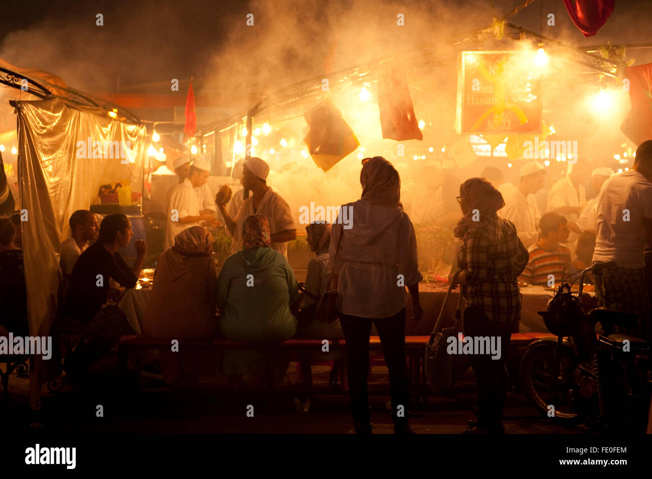 Djemaa el-Fna, main square, Marrakesh, Morocco Stock Photo