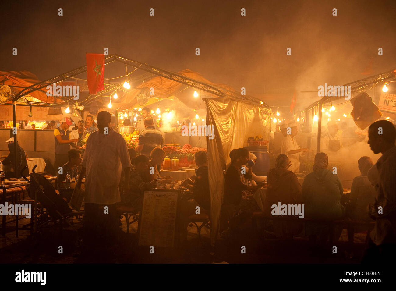 Djemaa el-Fna, main square, Marrakesh, Morocco Stock Photo