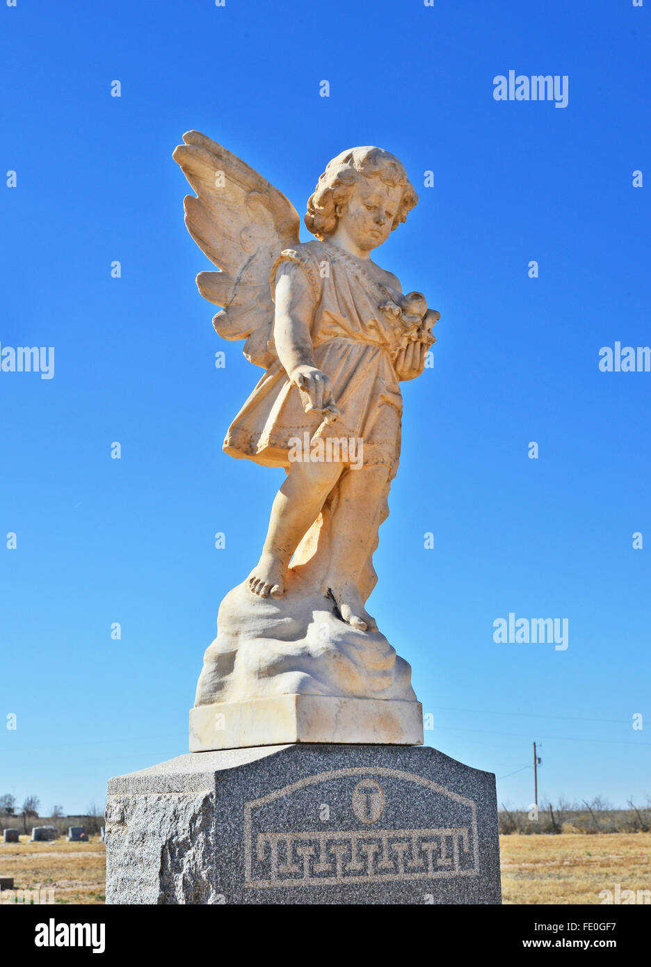 Religious grave markers and monuments Stock Photo