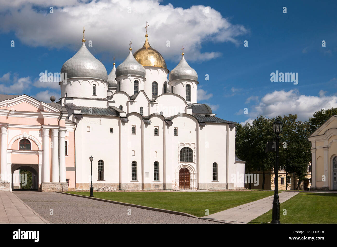 Saint Sophia cathedral in Kremlin, Great Novgorod, Russia Stock Photo