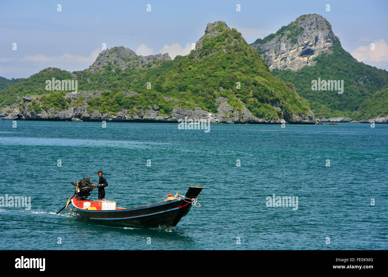 Longtail boat at Ang Thong National Marine Park, Thailand Stock Photo