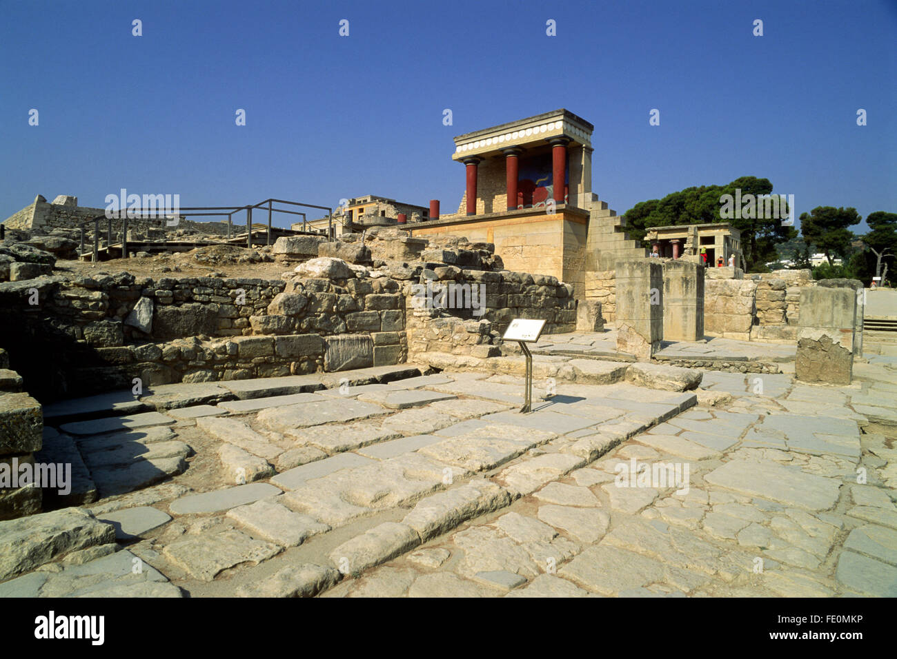Greece, Crete, Knossos, Minoan Palace Stock Photo