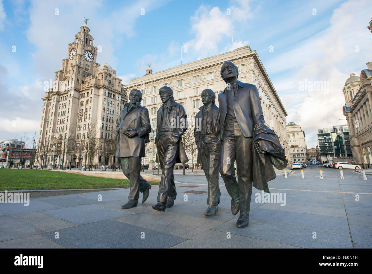 The Beatles Statue - Liverpool. UK Stock Photo