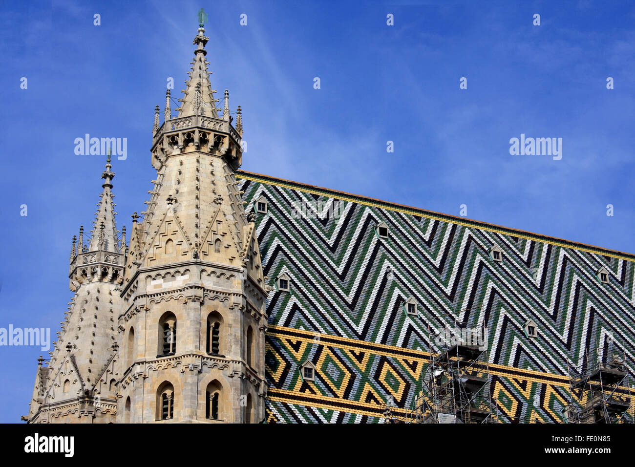 part of cathedral; stephansplatz, Vienna, austria; Stock Photo