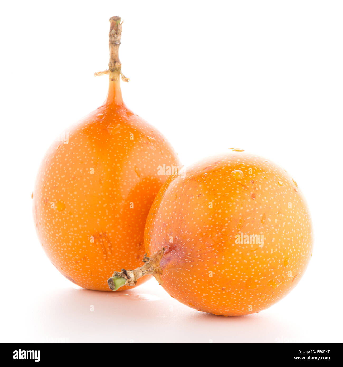 Passion fruit maracuja granadilla on white background Stock Photo - Alamy
