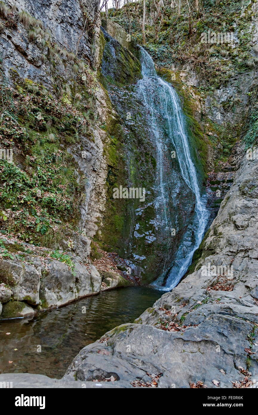 Waterfall Skoka (The jump) in Central Balkan, near to Teteven town, Bulgaria Stock Photo